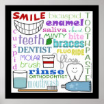 Dental Terms Subway Art Poster