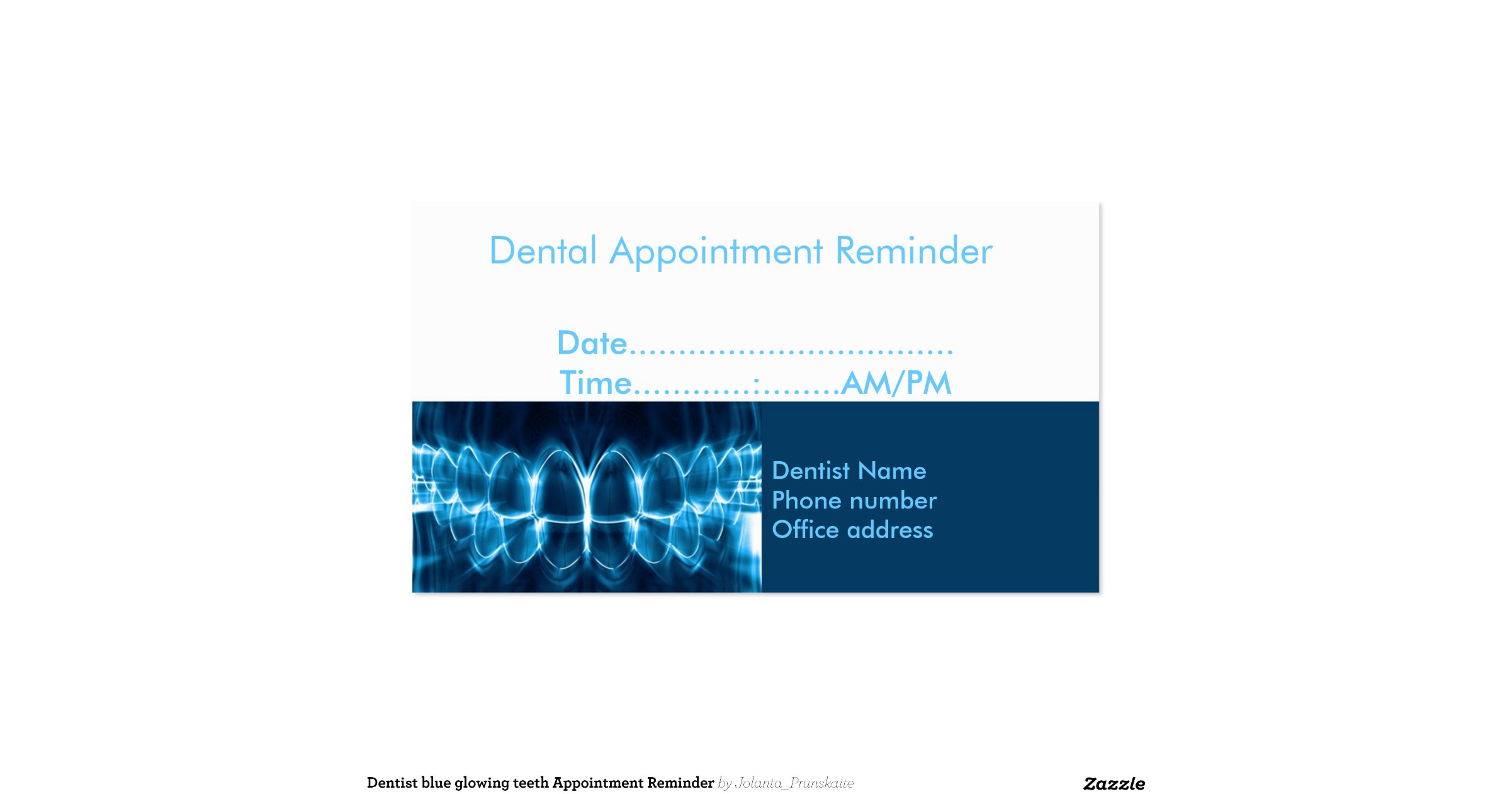 dentist_appointment_reminder_double_sided_standard_business_cards_pack