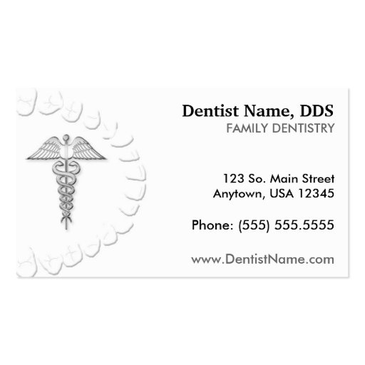 Dentist Business / Appointment Card Business Cards (front side)