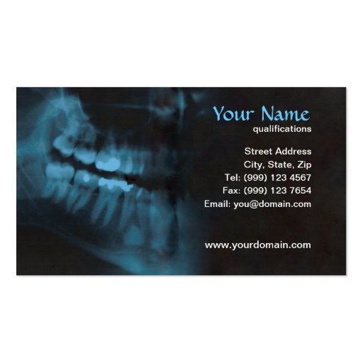 dentist business card (front side)