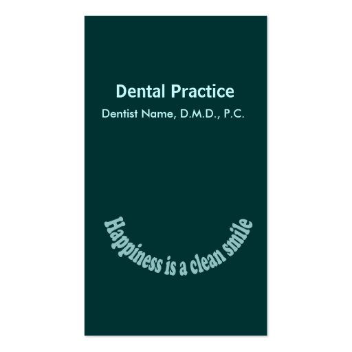 Dentist Business Card (front side)