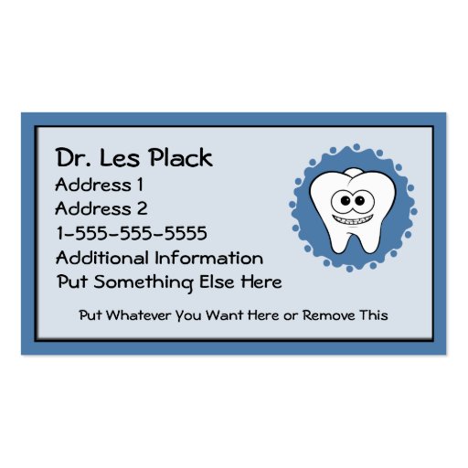 Dentist Business Cards (front side)