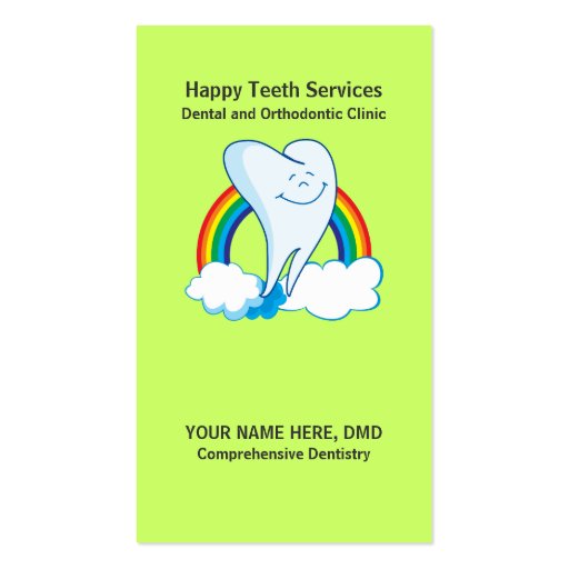 Dentist Businesscards Templates Business Cards (front side)
