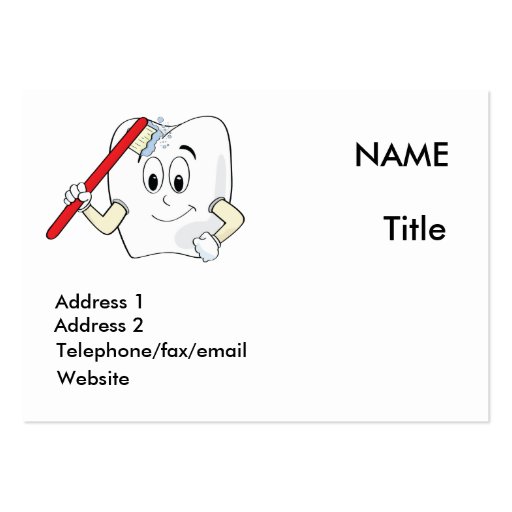 Dentist card business card template (front side)