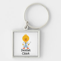 Dentist Chick Premium Keychain