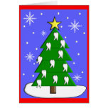 Dentist Christmas Tree CardsWith Tooth Decorations