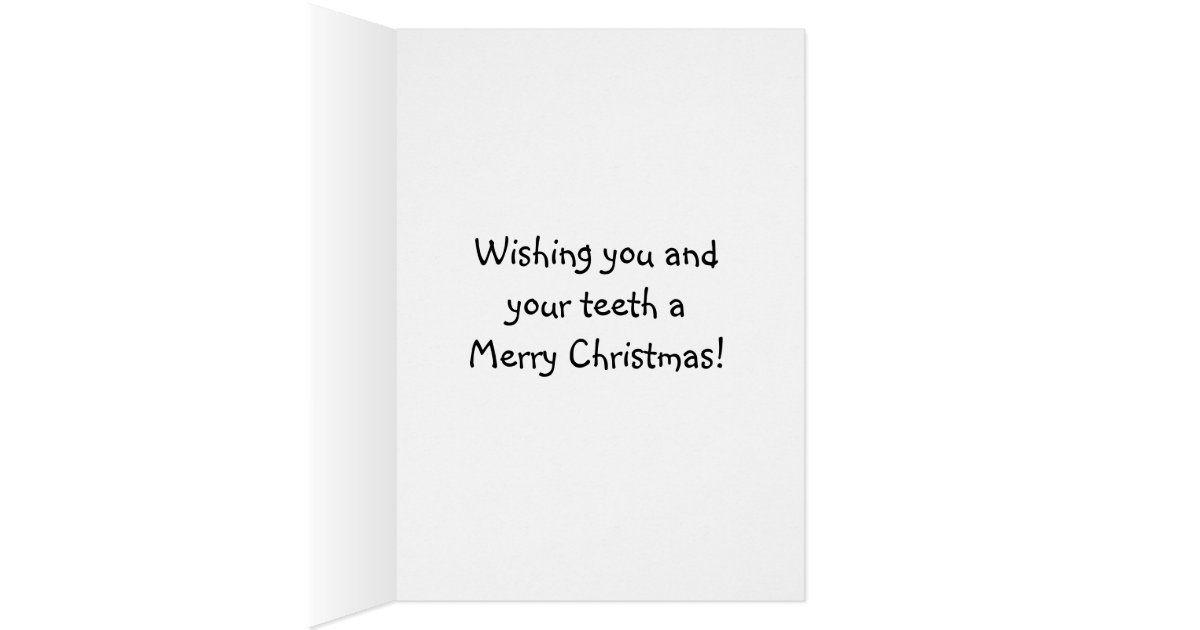 Dentist Christmas Tree CardsWith Tooth Decorations Card Zazzle