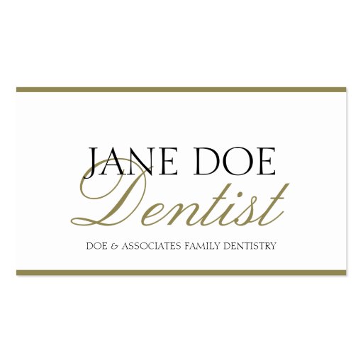 Dentist DDS Family Dentistry -Available Letterhead Business Card (front side)