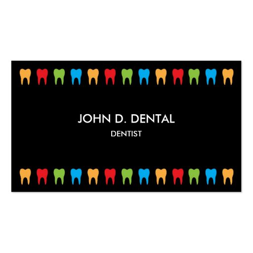 Dentist, dental business or profile card business card templates (front side)