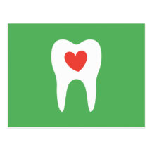 Dentist dental clinic appointment reminder, green post cards