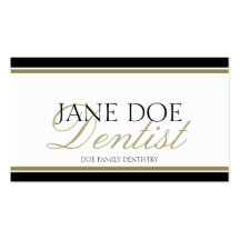 Dentist Gold Script -Available Letterhead - Business Card Template