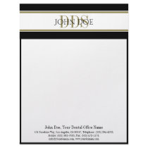 Dentist Letterhead Gold DDS Matching Business Card