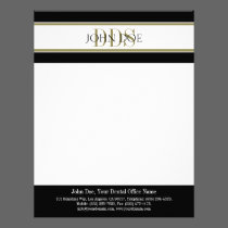 Dentist Letterhead Gold DDS Matching Business Card letterhead