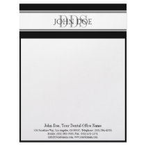 Dentist Letterhead Silver DDS Matches BusinessCard