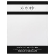 Dentist Letterhead Silver DDS Matches BusinessCard
