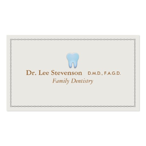 Dentist Office DDS Appointment Business Card (front side)