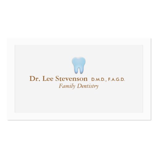 Dentist Office DDS Appointment Business Card (front side)