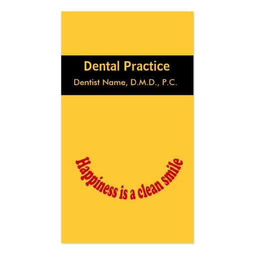 Dentist Oral Care Appointment Card Business Cards