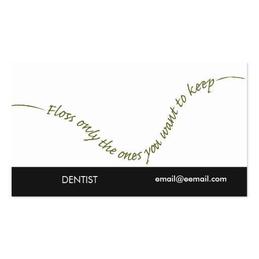 Dentist Oral Care Business Card Template (front side)