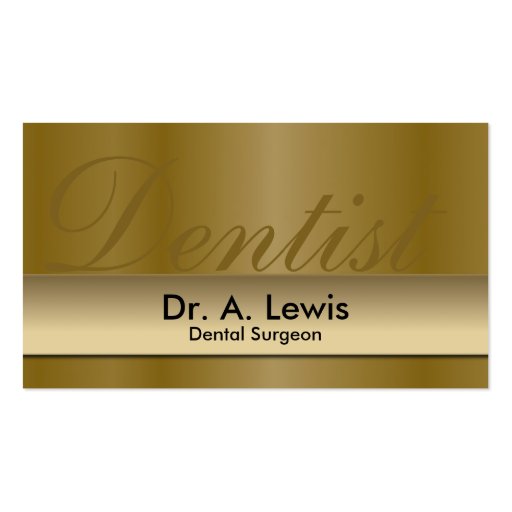 Dentist Orthodontist Appointment Business Card (front side)