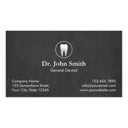 Dentist Plain Chalkboard Dental Appointment Business Card ...