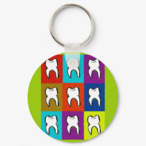 Dentist Popart Gifts keychains