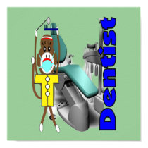 Dentist Poster--Sock Monkey design, adorable posters