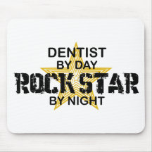 Dentist Rock Star by Night Mouse Mats