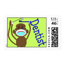 Dentist Sock Monkey Postage Stamps