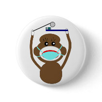 Dentist Sock Monkey Shirts and Gifts--Adorable buttons by gailg1957 Dentist Sock Monkey Shirts and Gifts--Adorable buttons
