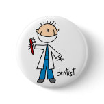 Dentist Stick Figure Button