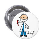 Dentist Stick Figure Button