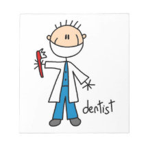 Dentist Stick Figure Note Pad