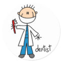 Dentist Stick Figure Sticker