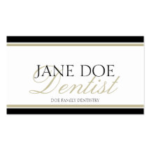 Dentist Tan Script Business Card Templates