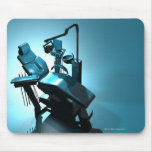 Dentist's chair, computer artwork. mouse pads
