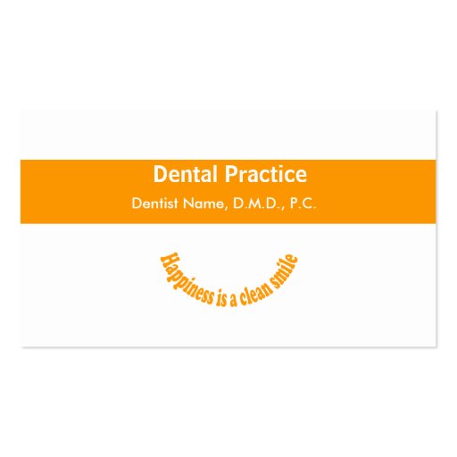 Dentists Modern Text Design Appointment Card Business Cards