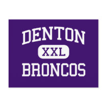 Denton - Broncos - High School - Denton Texas postcards