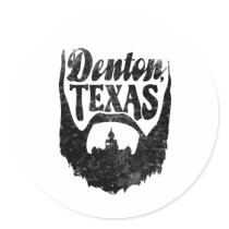 Denton, TX Beard Sticker