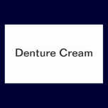 Denture Cream Labels/ stickers