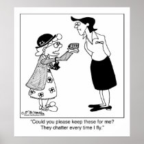 Dentures Chatter When I Fly Print