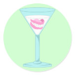 Dentures False Teeth Martini stickers