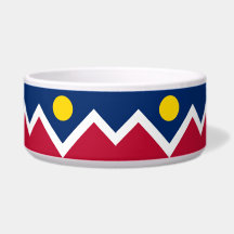 Denver City Flag Pet Bowl
