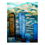 Denver Cityscape, Postcard Painting