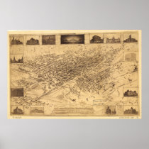 Denver Colorado 1881 Panoramic Map Poster