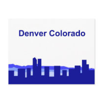 Denver Colorado - Blue Post Card