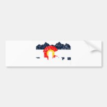 Denver Colorado Flag Bumper Stickers
