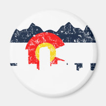 Denver Colorado Flag Fridge Magnets