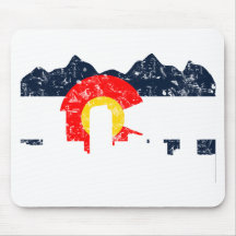 Denver Colorado Flag Mouse Pads