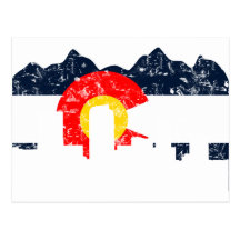 Denver Colorado Flag Post Card